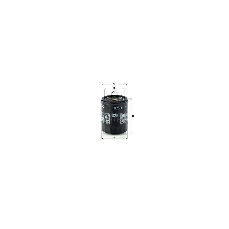 MANN-FILTER W 7040 Oil Filter Spin-on Filter