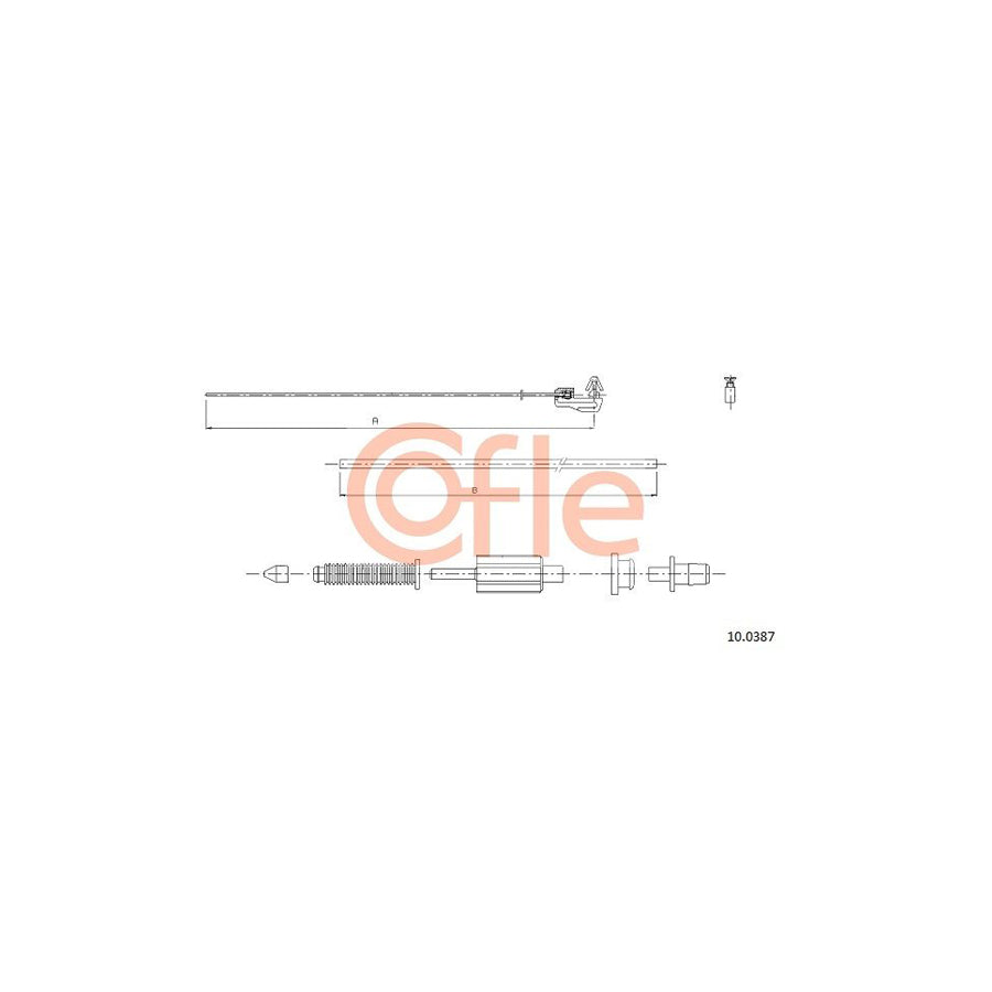 COFLE 92.10.0387 Throttle Cable for RENAULT CLIO | Duco Car Parts UK Car Parts