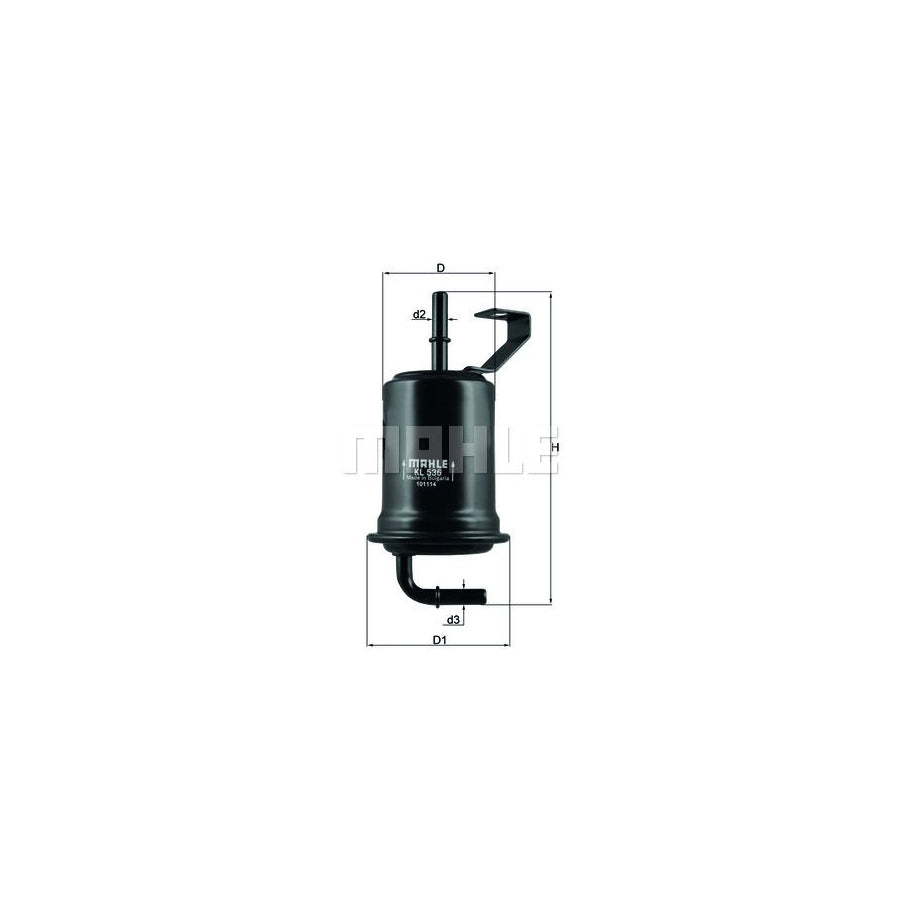 MAHLE ORIGINAL KL 536 Fuel filter In-Line Filter