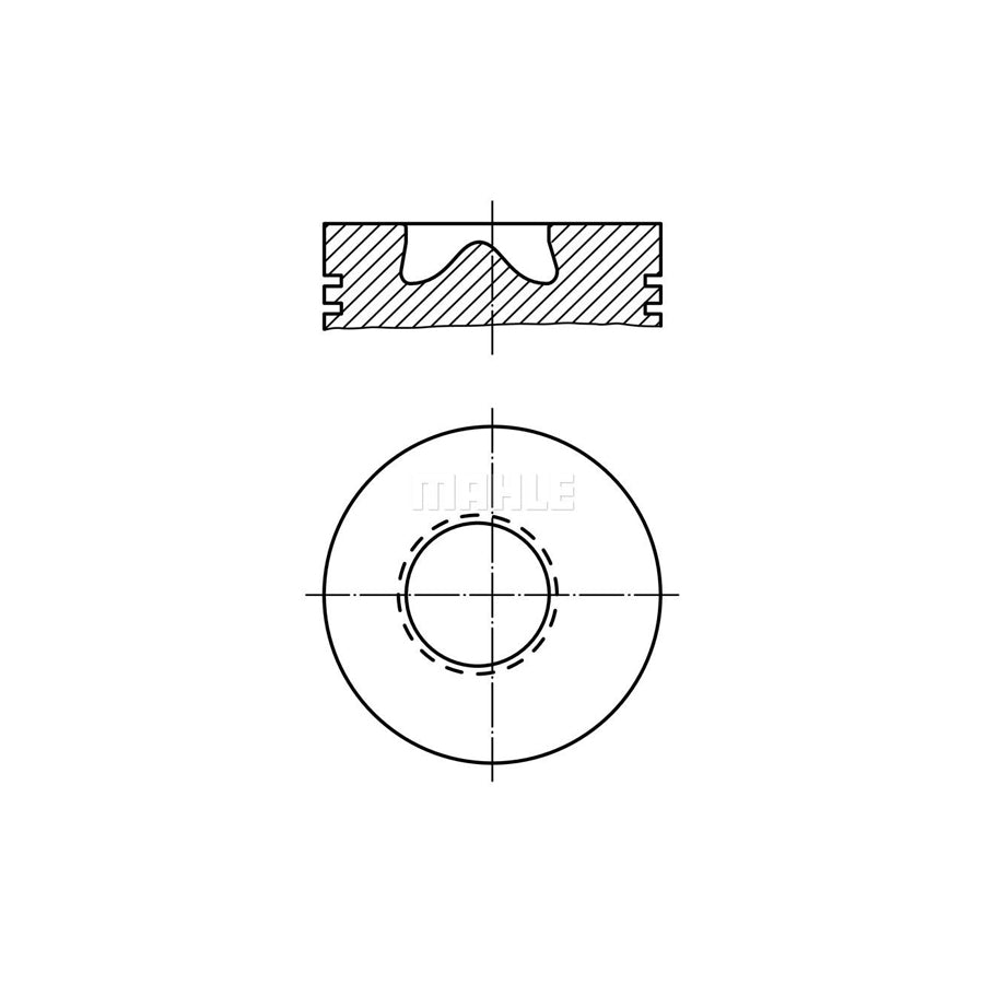 MAHLE ORIGINAL 015 04 00 Piston for FORD TRANSIT 93,67 mm, with piston ring carrier