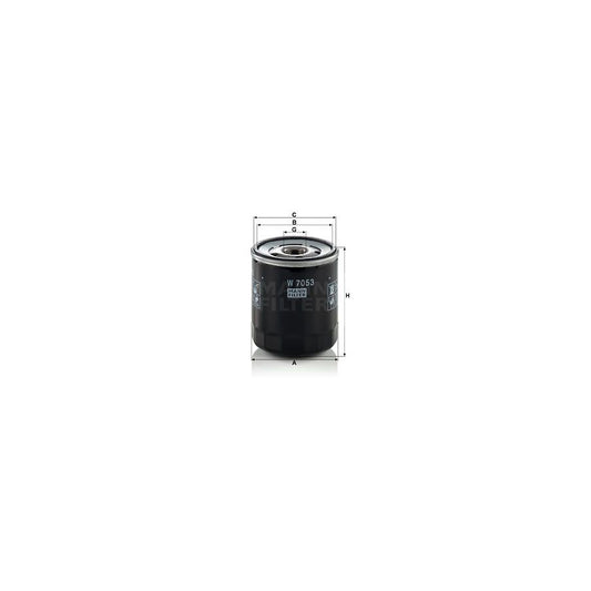 MANN-FILTER W 7053 Oil Filter Spin-on Filter, with one anti-return valve