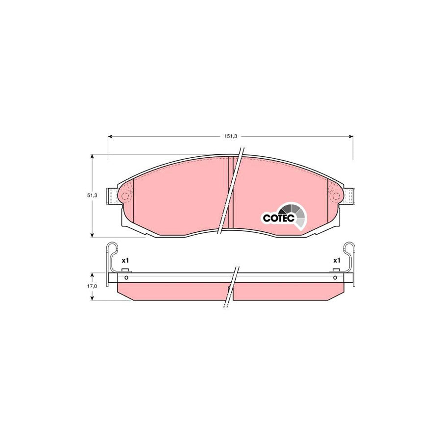 TRW Gdb3124 Brake Pad Set With Acoustic Wear Warning