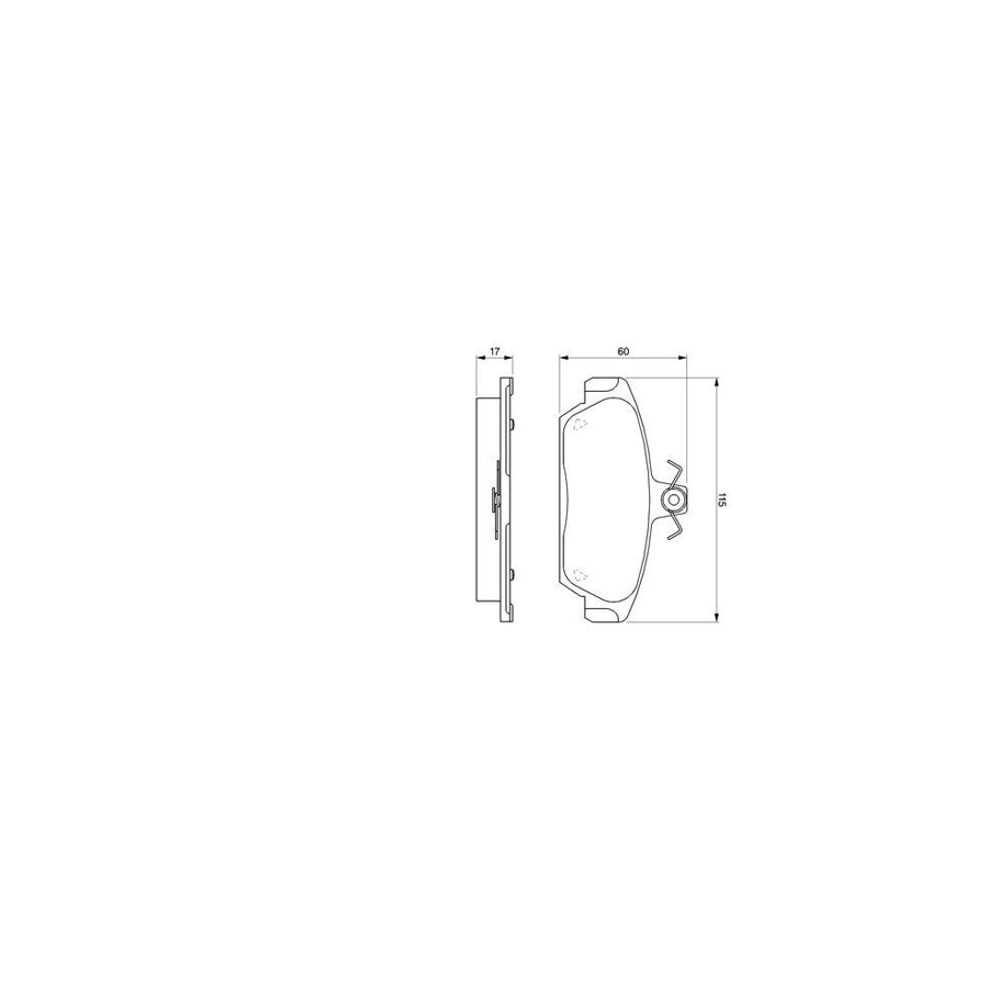 Bosch 0986424092 Brake Pad Set BP037
