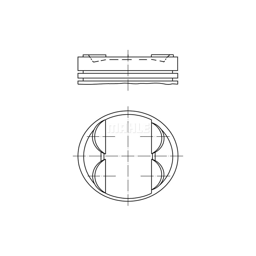 MAHLE ORIGINAL 503 PI 00100 000 Piston for PORSCHE 911 99,0 mm, without cooling duct
