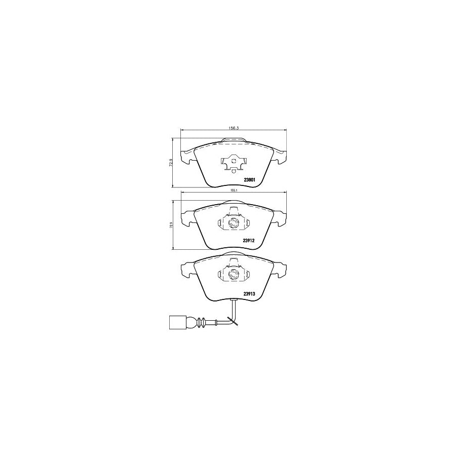 Hella 8DB 355 010 351 Brake Pad Set With Integrated Wear Warning Contact