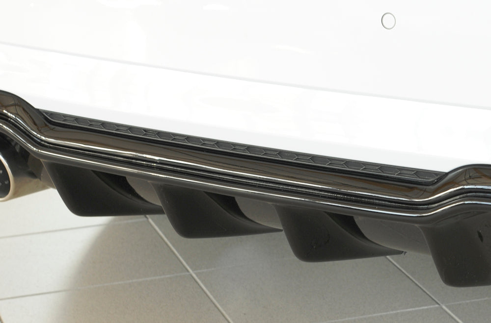 Rieger 00088182 Audi 8V A3 Rear Diffuser for Twin Tailpipe Left & Right - Glossy Black