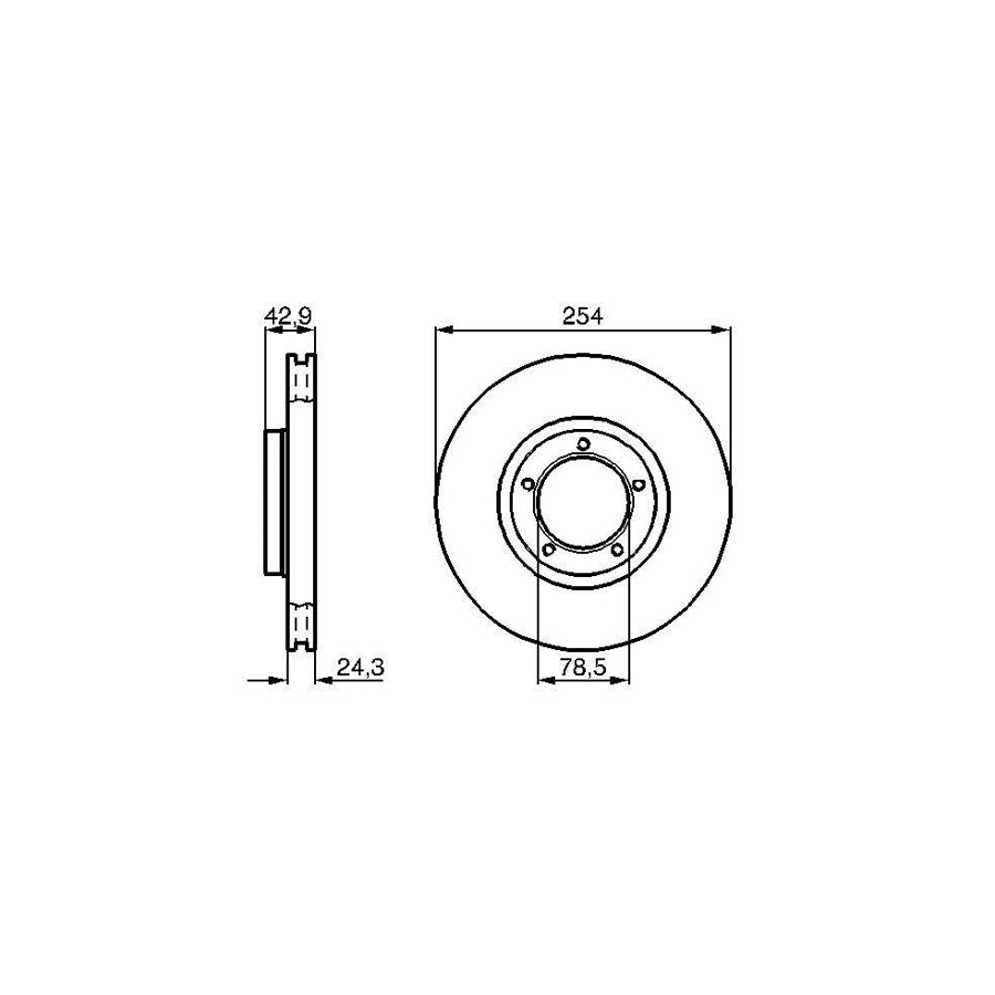 BOSCH 0 986 478 160 Brake Disc for FORD TRANSIT Internally Vented Vented Oiled