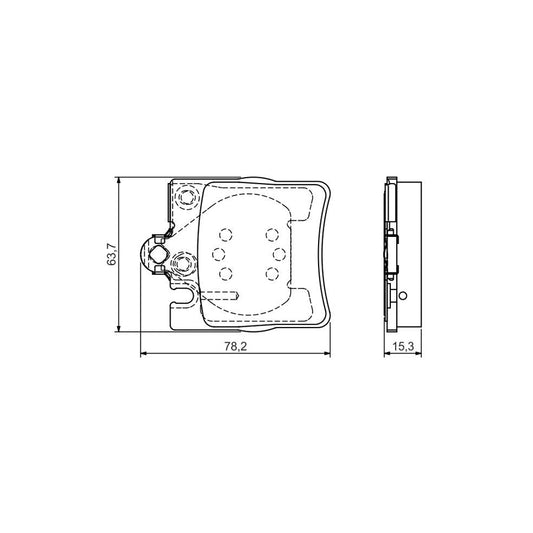 Bosch 0986495081 Brake Pad Set With Anti Squeak Plate With Mounting Manual BP1495