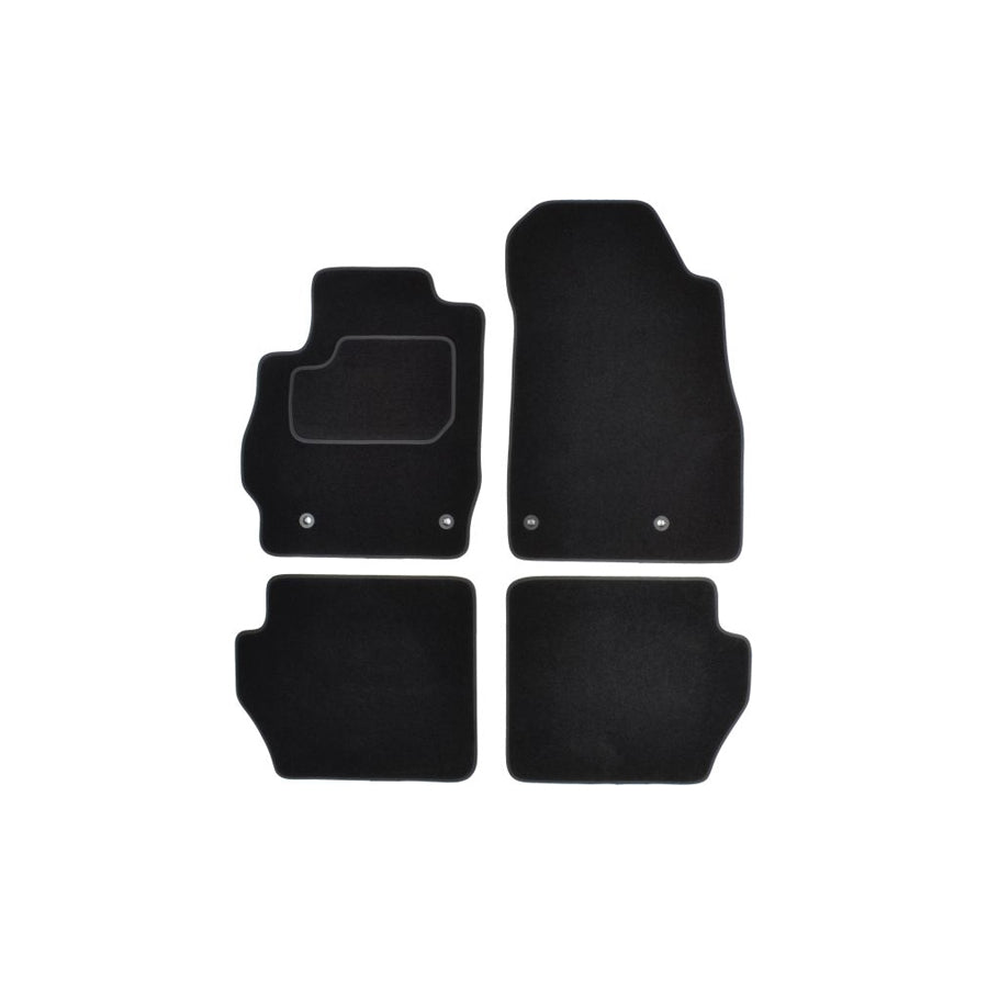 MAMMOOTH A041 MAZ20 PRM 01 Floor mat set for MAZDA 2 Hatchback (DE, DH) Textile, Front and Rear, Quantity: 4, Black