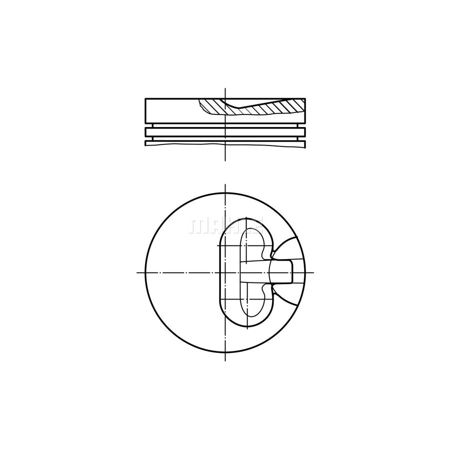 MAHLE ORIGINAL 007 78 00 Piston 85,0 mm, without cooling duct