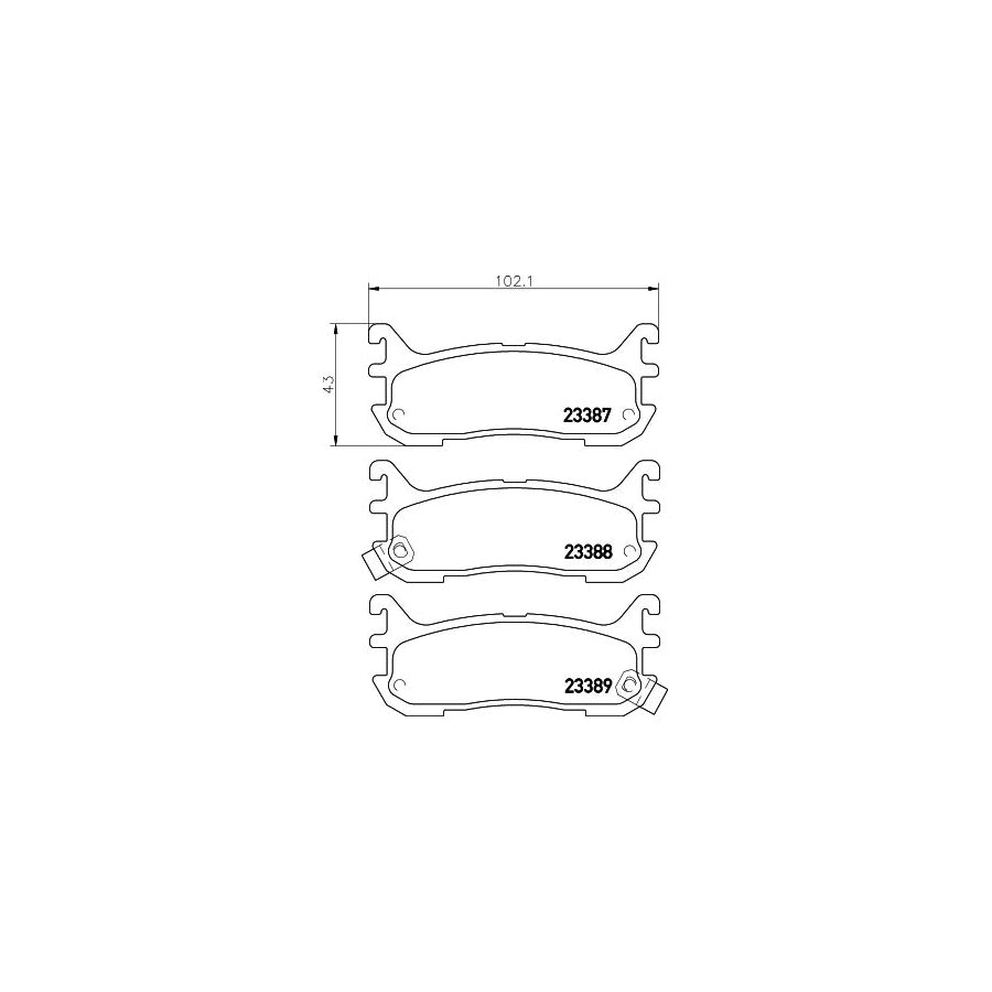 Hella 8DB 355 009 911 Brake Pad Set With Acoustic Wear Warning