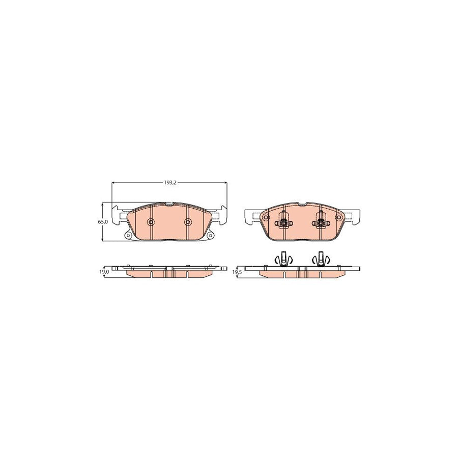 TRW Gdb2167 Brake Pad Set With Acoustic Wear Warning