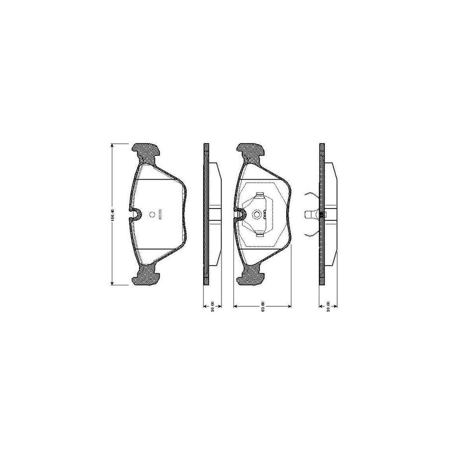 Bosch 0986Tb2151 Brake Pad Set Excl Wear Warning Contact With Accessories
