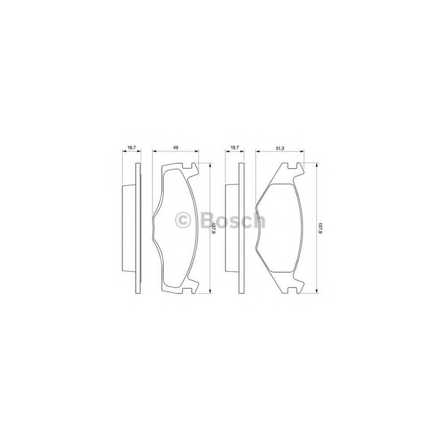 Bosch 0986465961 Brake Pad Set Front Axle Rear Axle