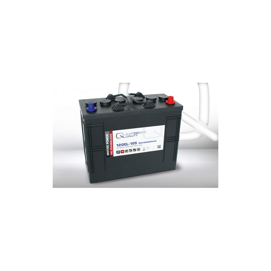 Q-Batteries 12GEL105 traction battery 12V 105Ah (5h), 120Ah (20h) maintenancefree gel battery VRLA