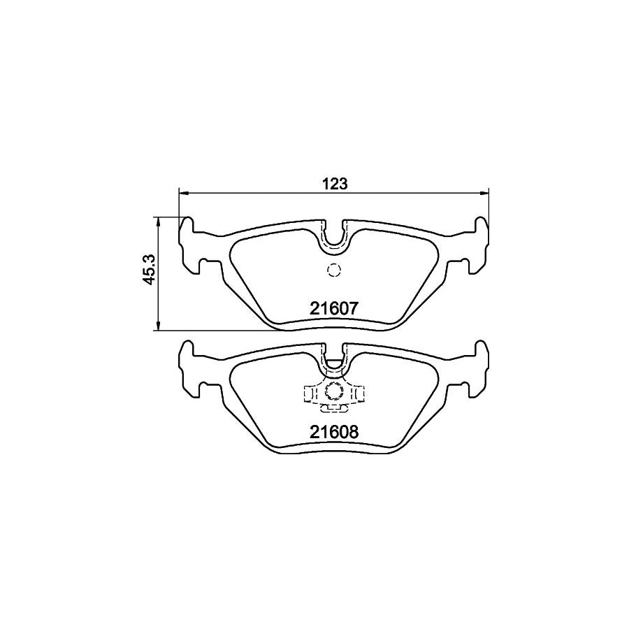 Hella 8DB 355 007 511 Brake Pad Set Prepared For Wear Indicator
