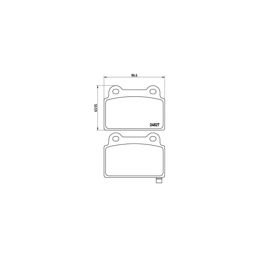 Brembo P 54 052 Brake Pad Set For Mitsubishi Lancer Viii Saloon Cy_A Cz_A With Acoustic Wear Warning