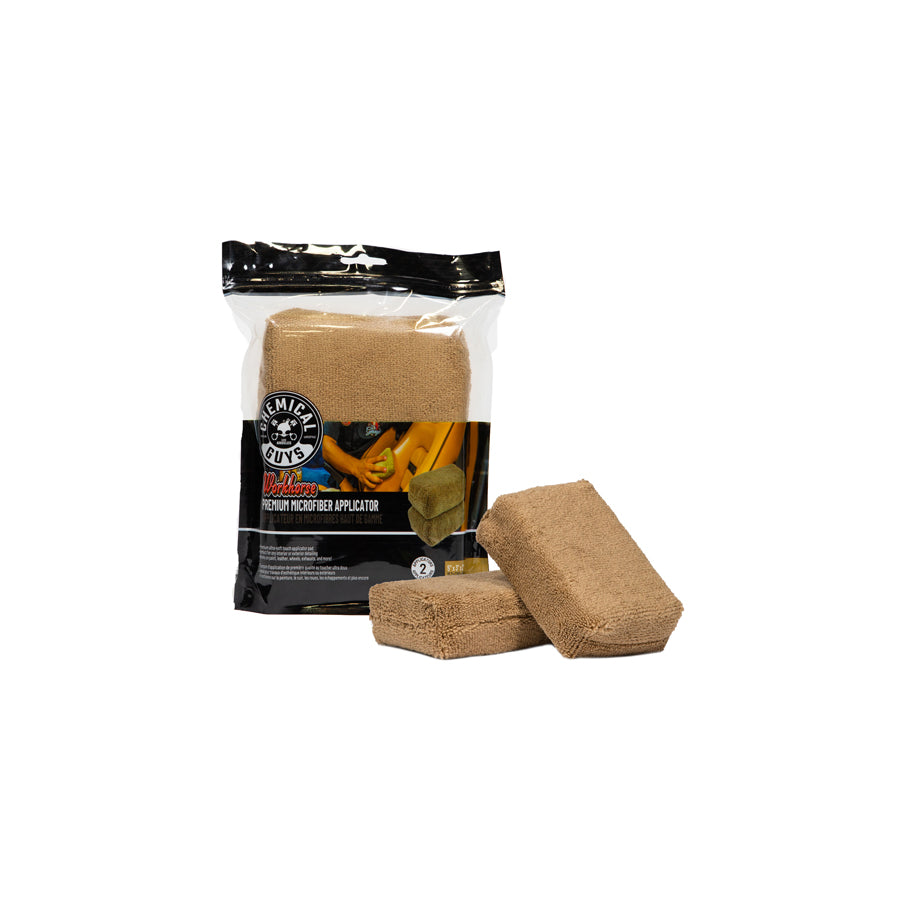 Chemical Guys Premium Grade Workhorse Microfiber Applicator Tan | Duco Car Parts UK Car Parts