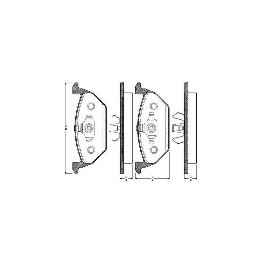 Bosch 0986Tb2040 Brake Pad Set Excl Wear Warning Contact With Accessories