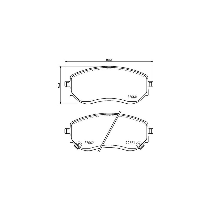 Brembo P 50 144 Brake Pad Set With Acoustic Wear Warning With Brake Caliper Screws