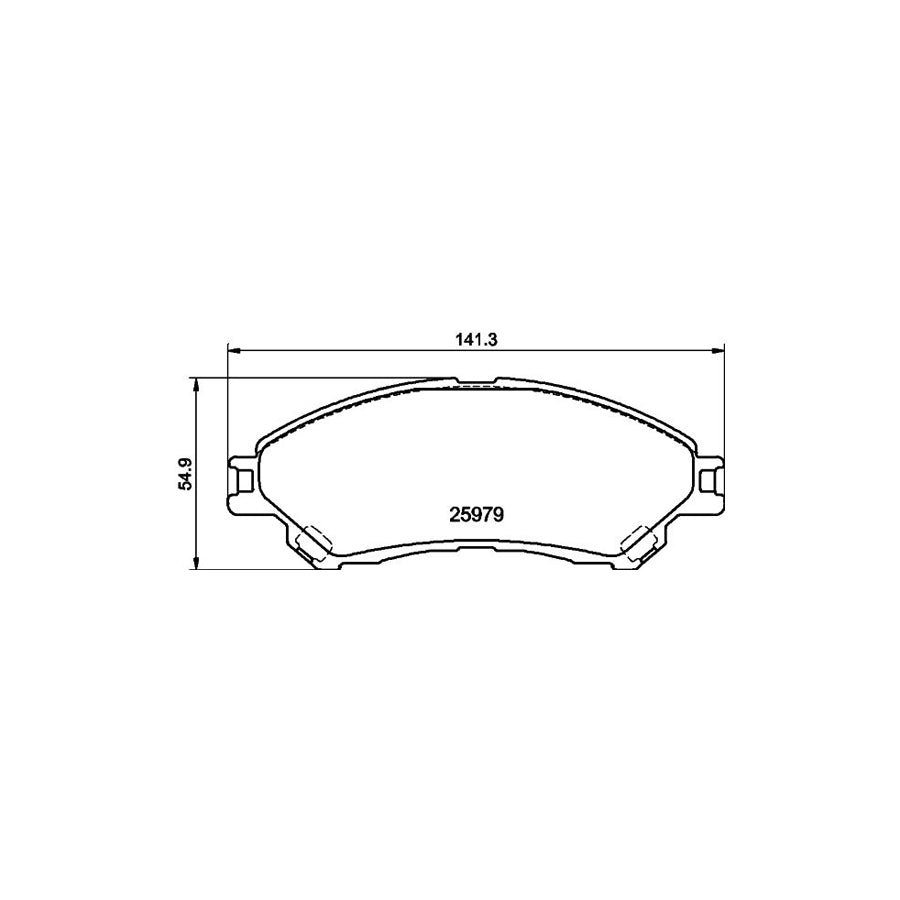 Hella 8DB 355 021 461 Brake Pad Set With Acoustic Wear Warning