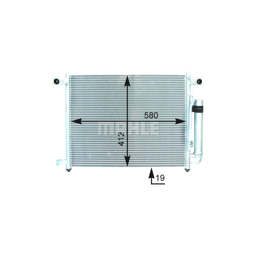 MAHLE ORIGINAL AC 428 000P Air conditioning condenser with dryer