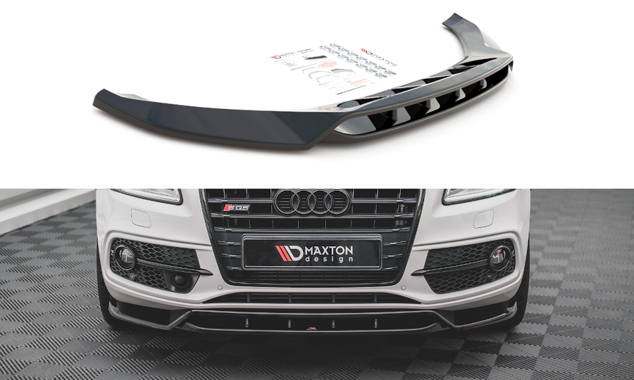 Maxton Design AU-SQ5-1-FD1T+FD1RT Front Splitter Audi SQ5 MK1 8R | Duco Car Parts UK Car Parts