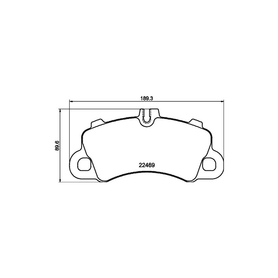 Hella 8DB 355 040 761 Brake Pad Set For Porsche Cayenne Prepared For Wear Indicator