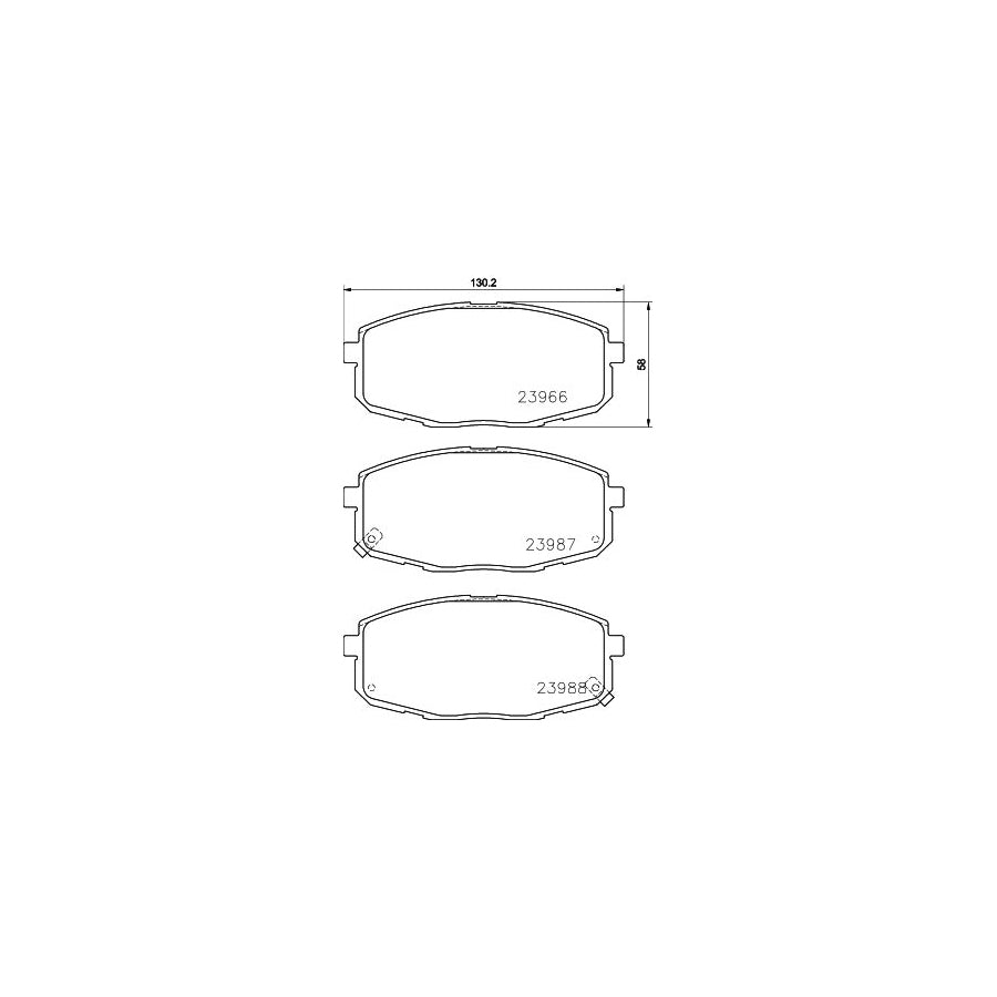 Hella 8DB 355 010 611 Brake Pad Set With Acoustic Wear Warning