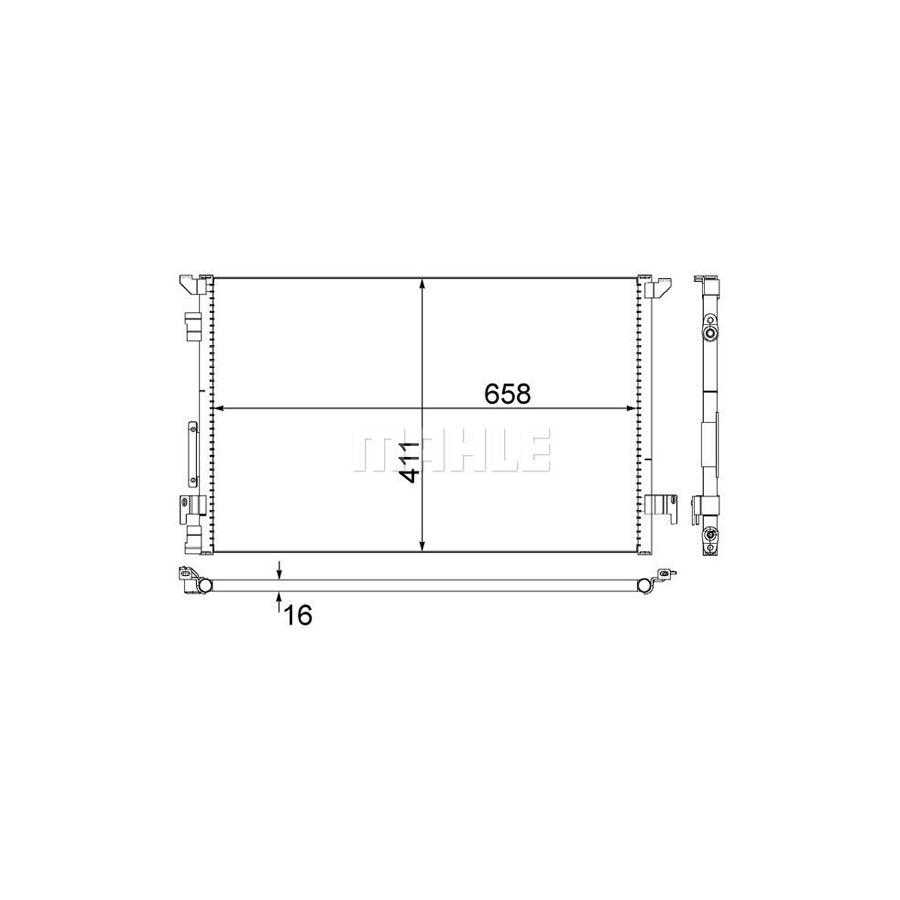 MAHLE ORIGINAL AC 294 000S Air conditioning condenser without dryer