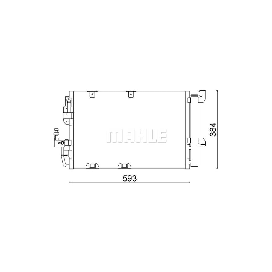 MAHLE ORIGINAL AC 337 000S Air conditioning condenser with dryer