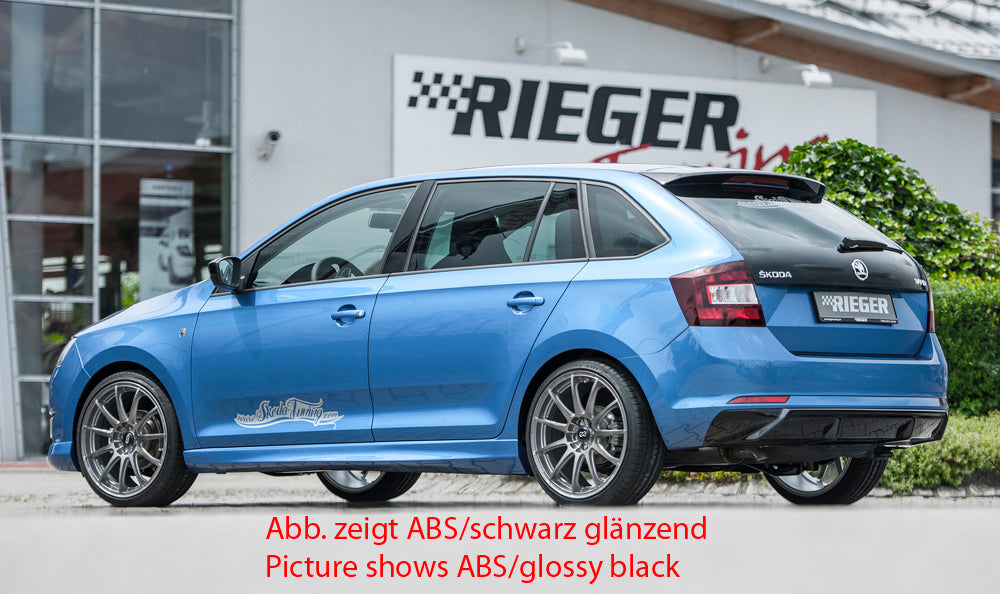 Rieger 00079025 Skoda NH Rapid Rear Diffuser - Matte Black