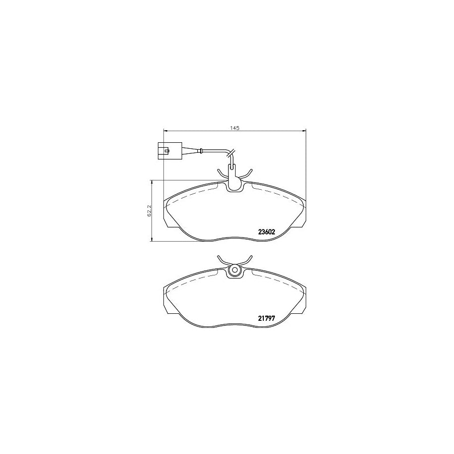 Hella 8DB 355 018 891 Brake Pad Set With Integrated Wear Warning Contact With Brake Caliper Screws