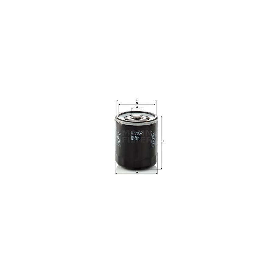 MANN-FILTER W 7062 Oil Filter Spin-on Filter