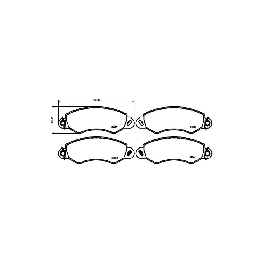 Hella 8DB 355 012 431 Brake Pad Set With Acoustic Wear Warning