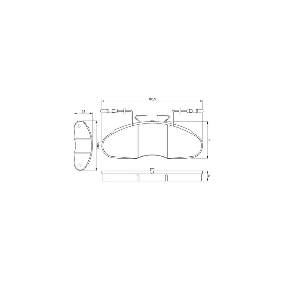 Bosch 0986424080 Brake Pad Set With Integrated Wear Sensor BP035