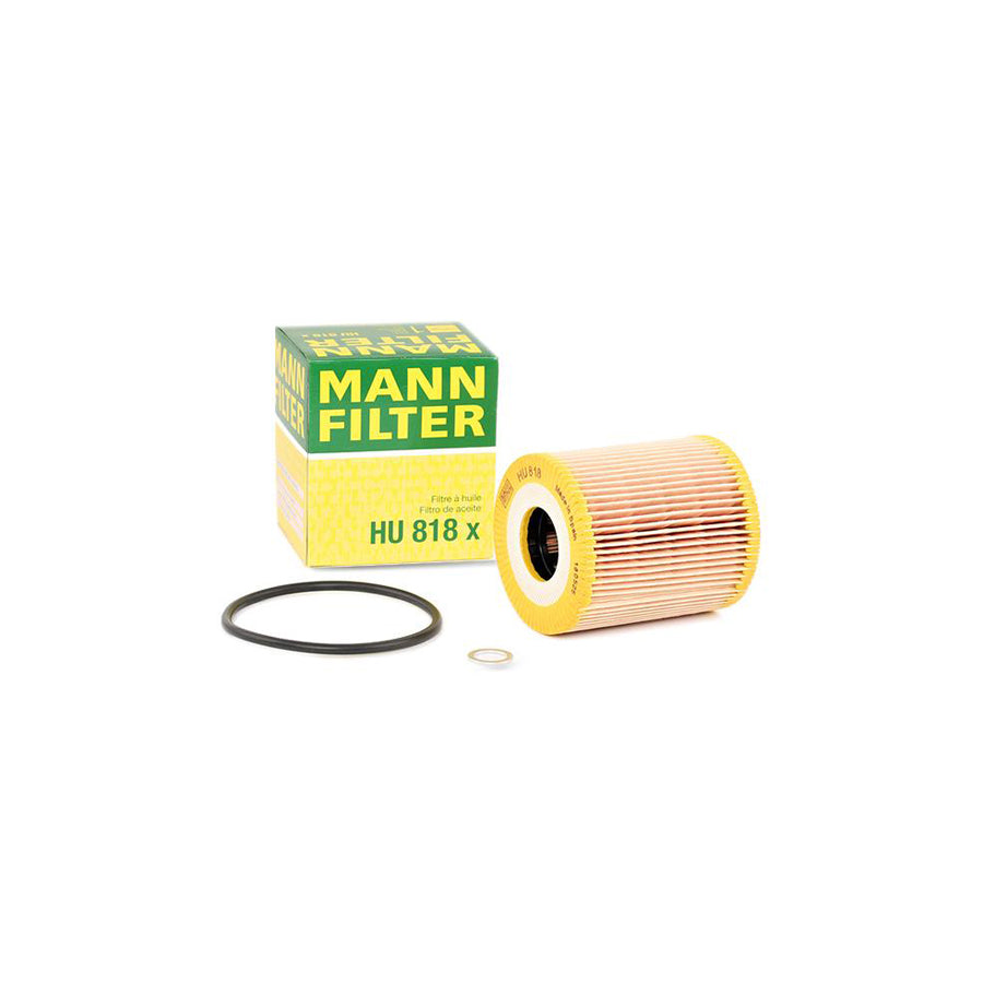 MANN-FILTER HU 818 x Oil Filter with seal, Filter Insert