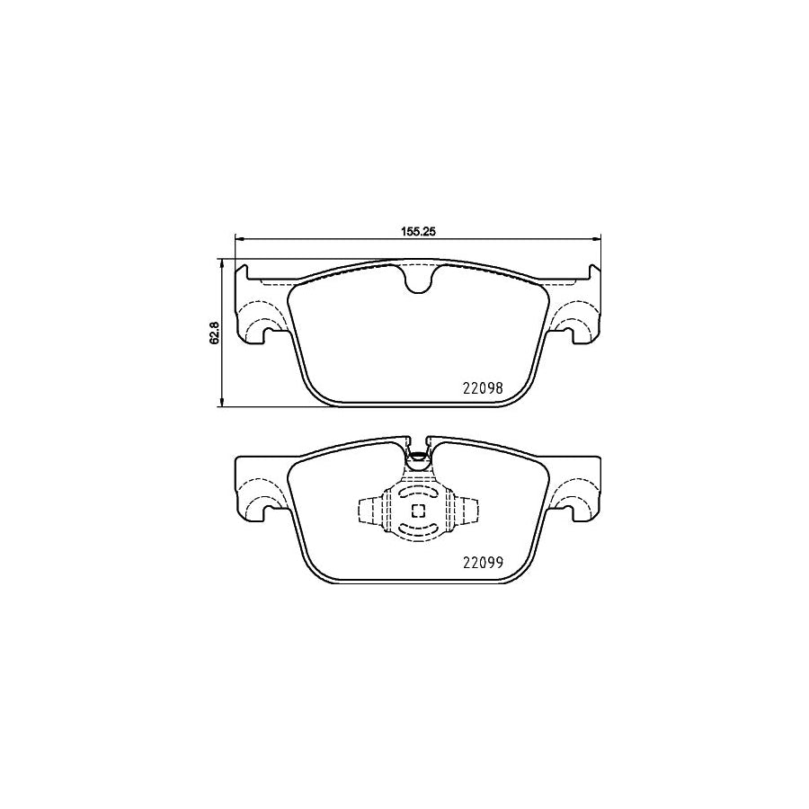 Hella 8DB 355 025 531 Brake Pad Set Not Prepared For Wear Indicator