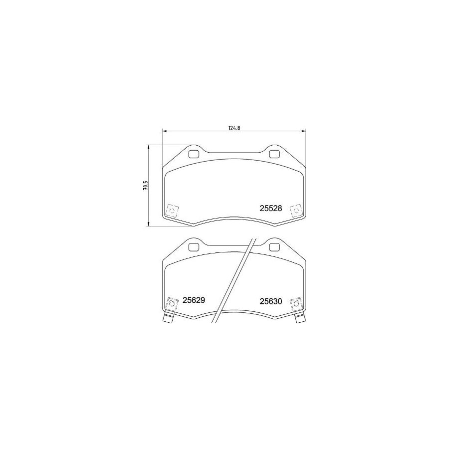 Brembo P 23 182 Brake Pad Set With Acoustic Wear Warning