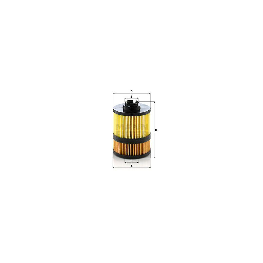 MANN-FILTER HU 9002 z Oil Filter with seal, Filter Insert