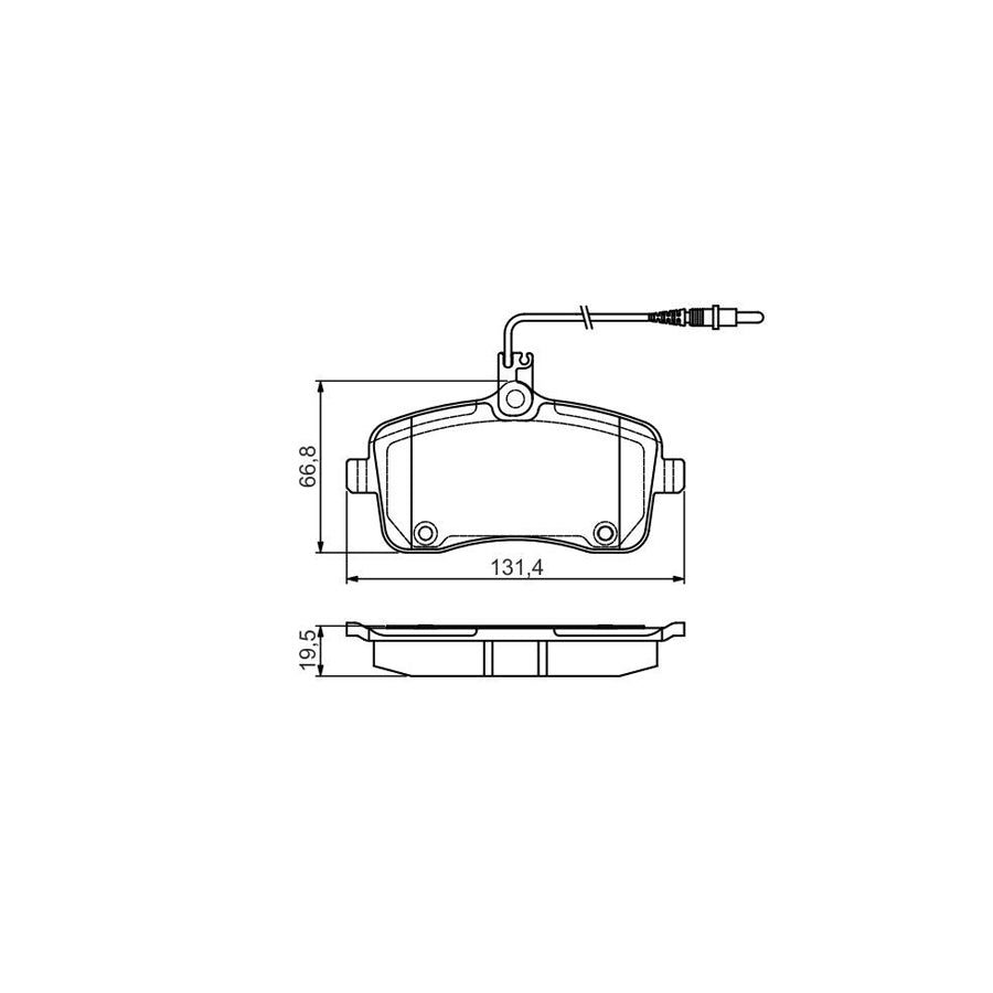 Bosch 0986495091 Brake Pad Set For Peugeot 407 Incl Wear Warning Contact With Mounting Manual BP1536