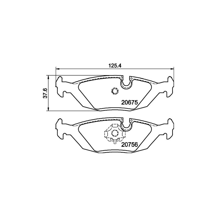 Hella 8DB 355 006 041 Brake Pad Set Prepared For Wear Indicator