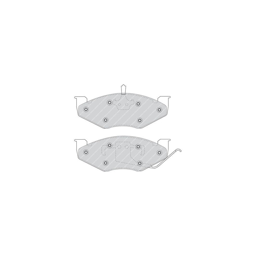 Ferodo Premier Fdb978 Brake Pad Set Not Prepared For Wear Indicator With Piston Clip