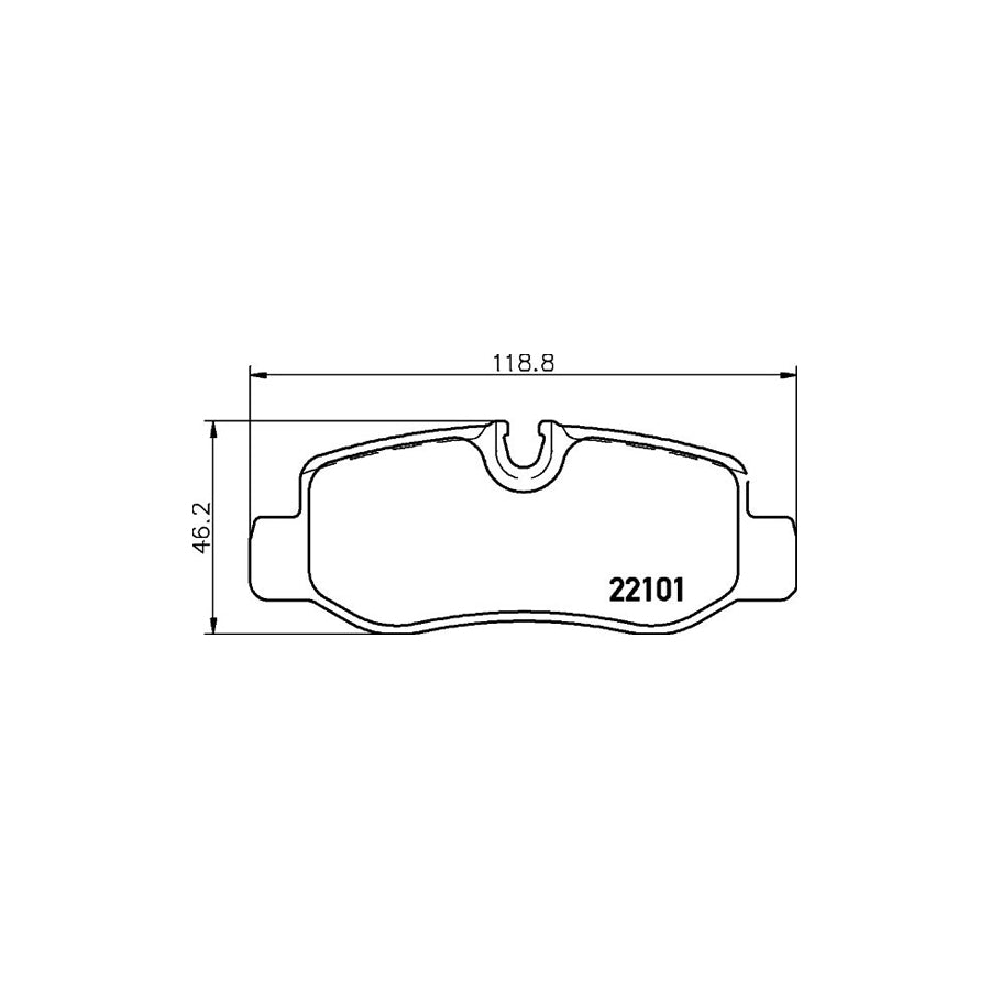 Hella 8DB 355 021 761 Brake Pad Set Prepared For Wear Indicator