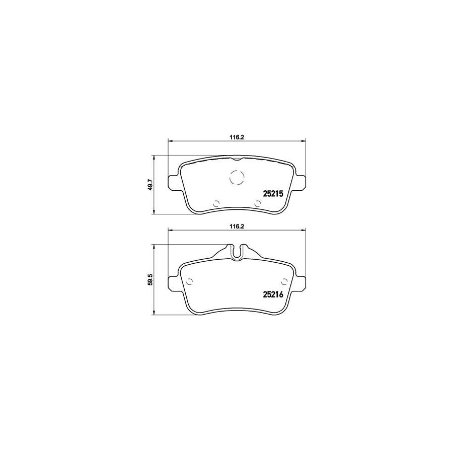Brembo P 50 101 Brake Pad Set Prepared For Wear Indicator With Brake Caliper Screws