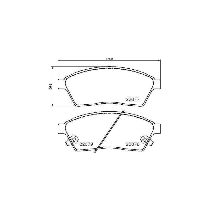 Brembo P 09 009 Brake Pad Set With Acoustic Wear Warning