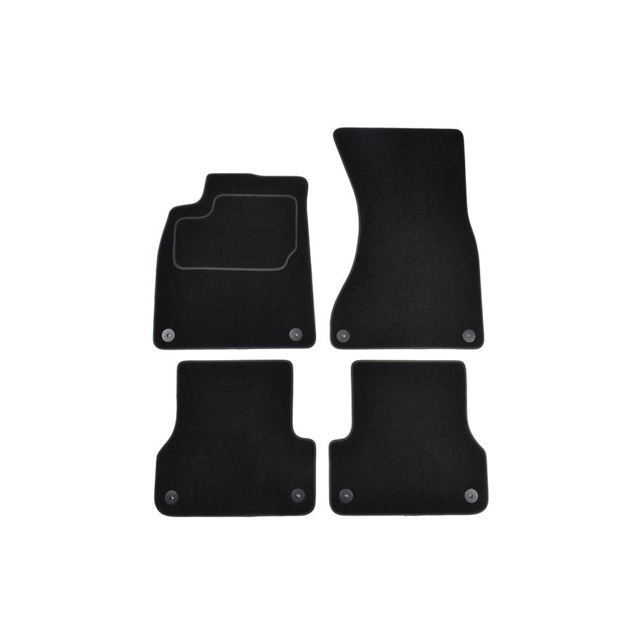CUSTOPOL Tailored AUD185C Floor mat set for AUDI A6 C7 Saloon (4G2, 4GC) Textile, Front and Rear, Quantity: 4, Black