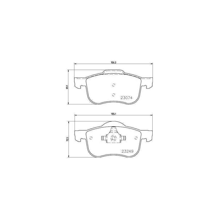 Hella 8DB 355 006 851 Brake Pad Set Not Prepared For Wear Indicator