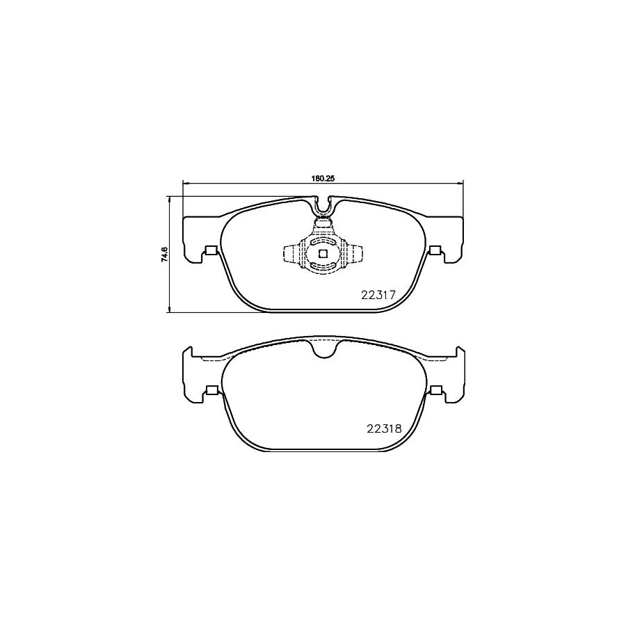 Hella 8DB 355 024 801 Brake Pad Set Prepared For Wear Indicator