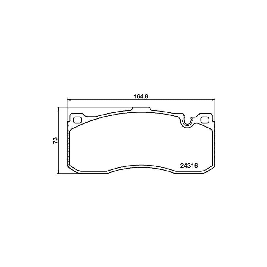Hella 8DB 355 014 041 Brake Pad Set Prepared For Wear Indicator
